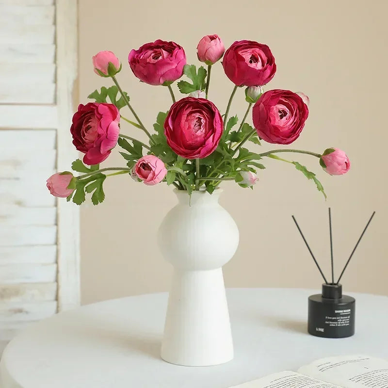 fleurs artificielles en soie pour décoration de jardin et balcon - vue 5 sur 12