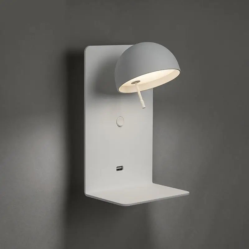 applique murale nordique multi-usages avec port usb - vue 3 sur 9
