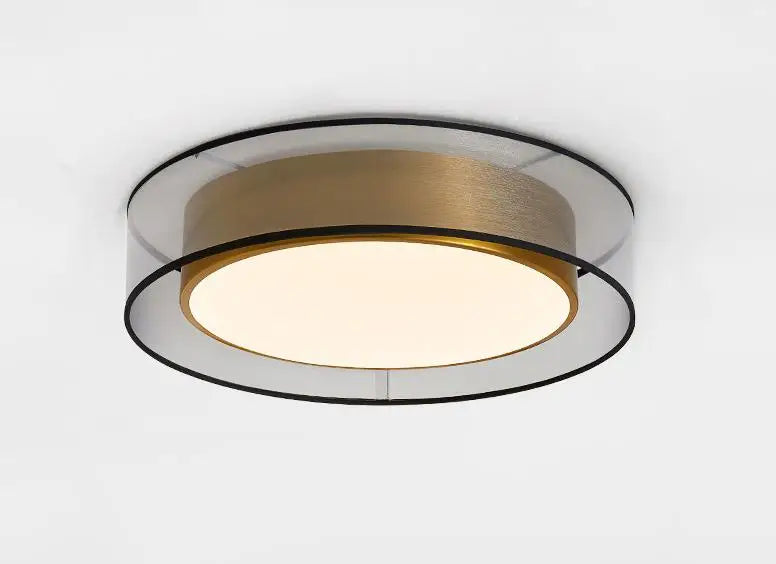 plafonnier vintage en pvc avec éclairage en cuivre et bande led - vue 8 sur 8