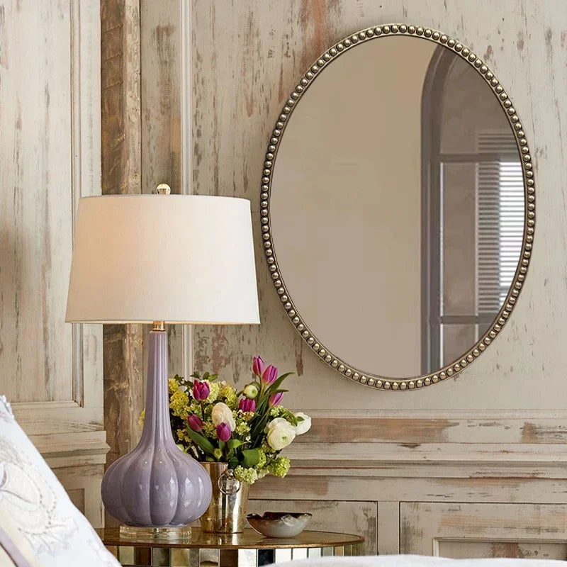miroirs décoratifs muraux ovales en macramé nordique pour décoration - vue 3 sur 13