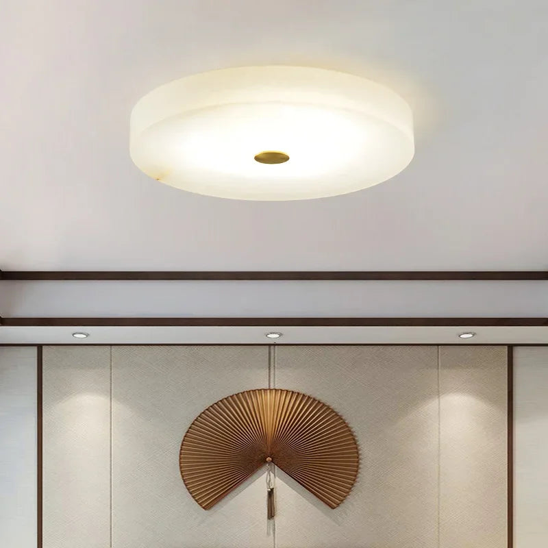 plafonnier en marbre naturel léger et luxueux moderne - vue 4 sur 8