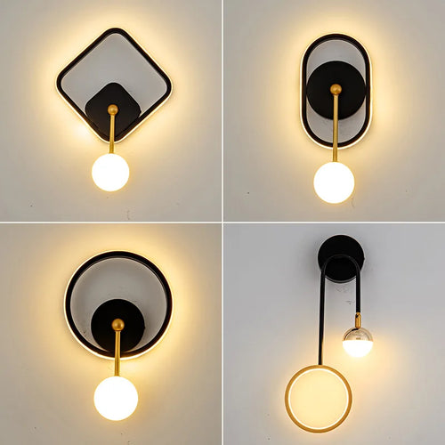 Nordische LED-Wandleuchte Minimalistisch mit Kugel - vue 2 sur 13