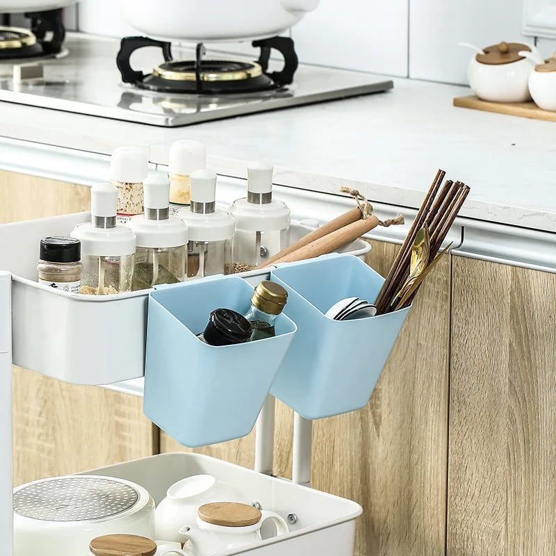 panier suspendu en plastique pour rangement pratique et organisé - vue 4 sur 15