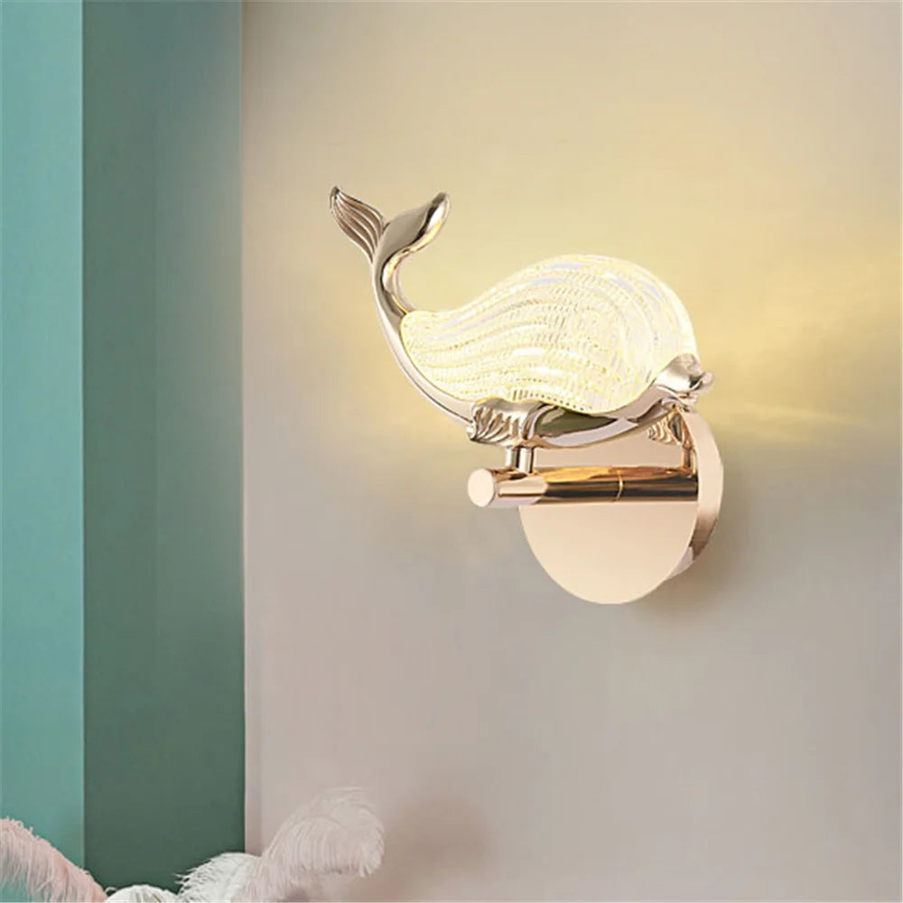 applique murale led baleine design pour décoration intérieure enfant - vue 8 sur 7