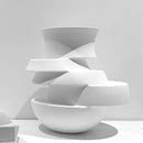 vase géométrique en résine pour décoration florale moderne