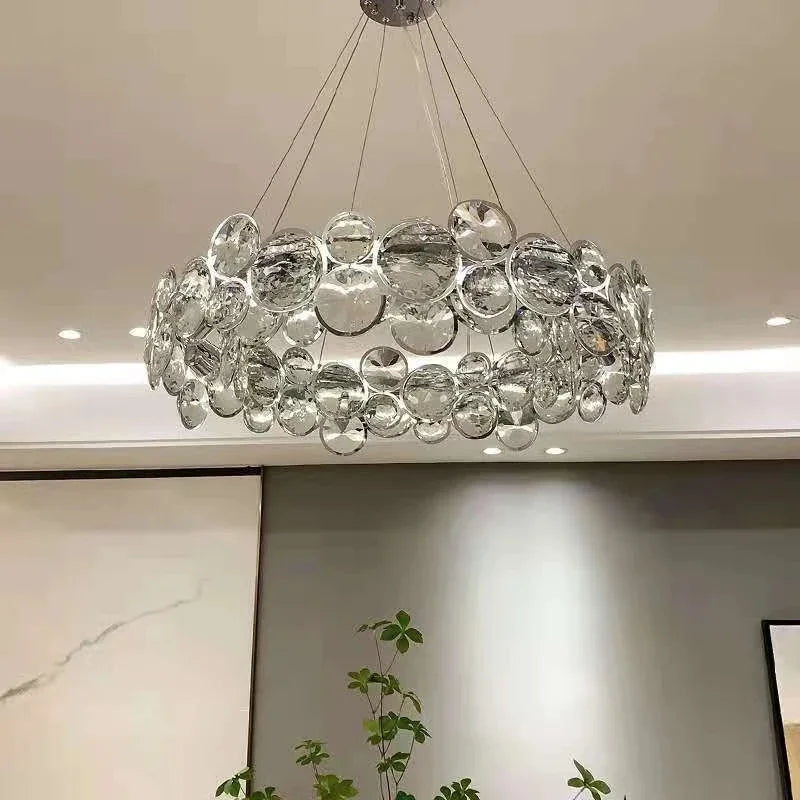 lustre en cristal moderne style nordique pour intérieur luxueux - vue 5 sur 10