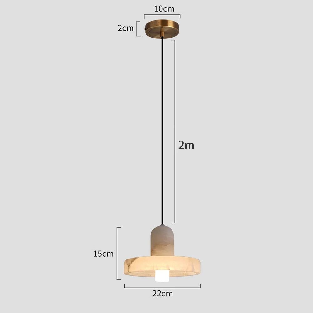 Suspension en marbre espagnol tout cuivre - vue 6 sur 6