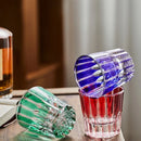 Verre whisky cocktail 200 ml rayures verticales design