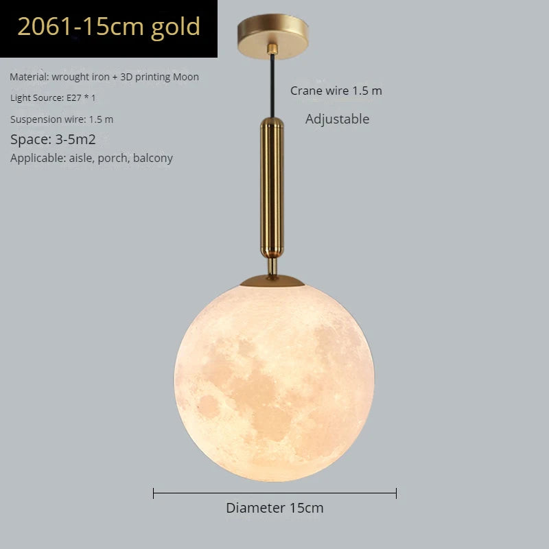 suspension design moderne en forme de lune