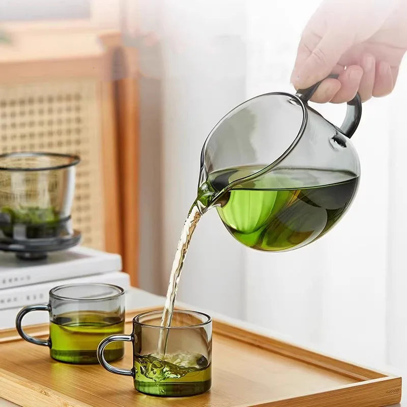Théière verre borosilicate avec infuseur style moderne - vue 6 sur 7