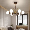 Walnut Wood chandelier lights, Wabi-sabi Modern style, Living Room lighting for Bedroom, Bedside, Living, Dining Room, Showcase