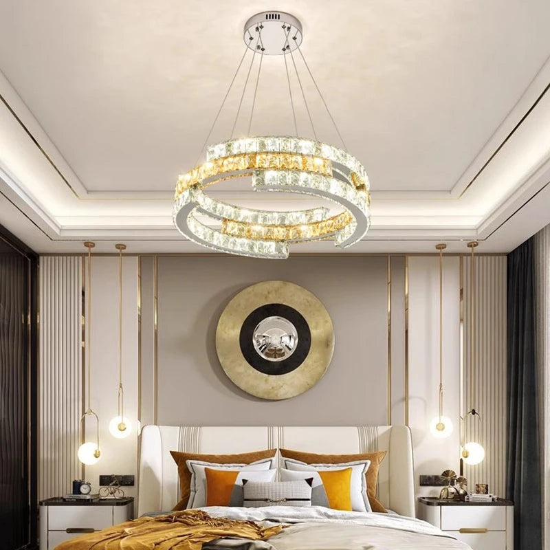 home decorationPendant lights, luxury crystal living room chandelier, dining room Pendant lamp, ceiling light, indoor lighting - vue 5 sur 6
