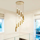 Moderner minimalistischer LED-Kronleuchter für Duplex-Treppen und Loft