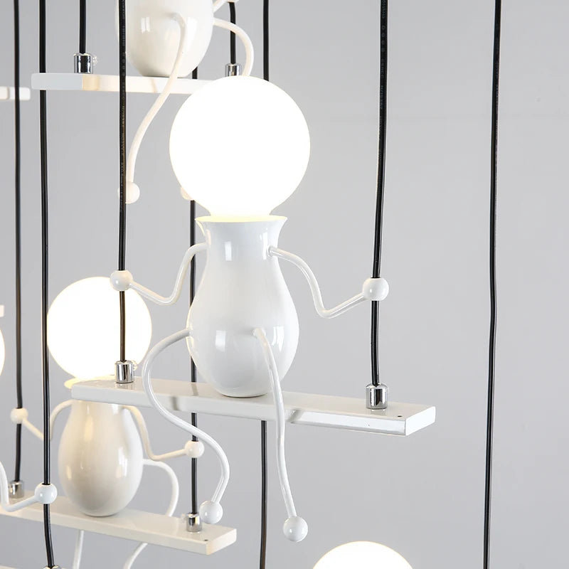 suspension moderne en fer pour décoration nordique - vue 6 sur 22