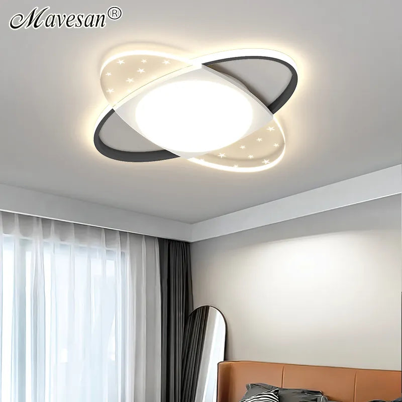 Lustre Led Plafonnier Chambre Intérieur Mince Moderne - vue 3 sur 14