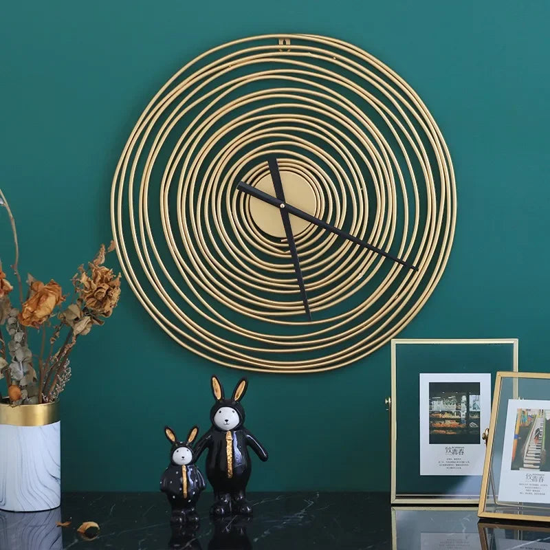 horloge murale moderne silencieuse en métal design élégant pour intérieur - vue 5 sur 7