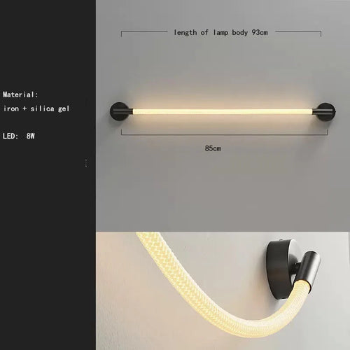 LED-Wandleuchte aus Silikon und Edelstahl 3.000 K - vue 10 sur 10
