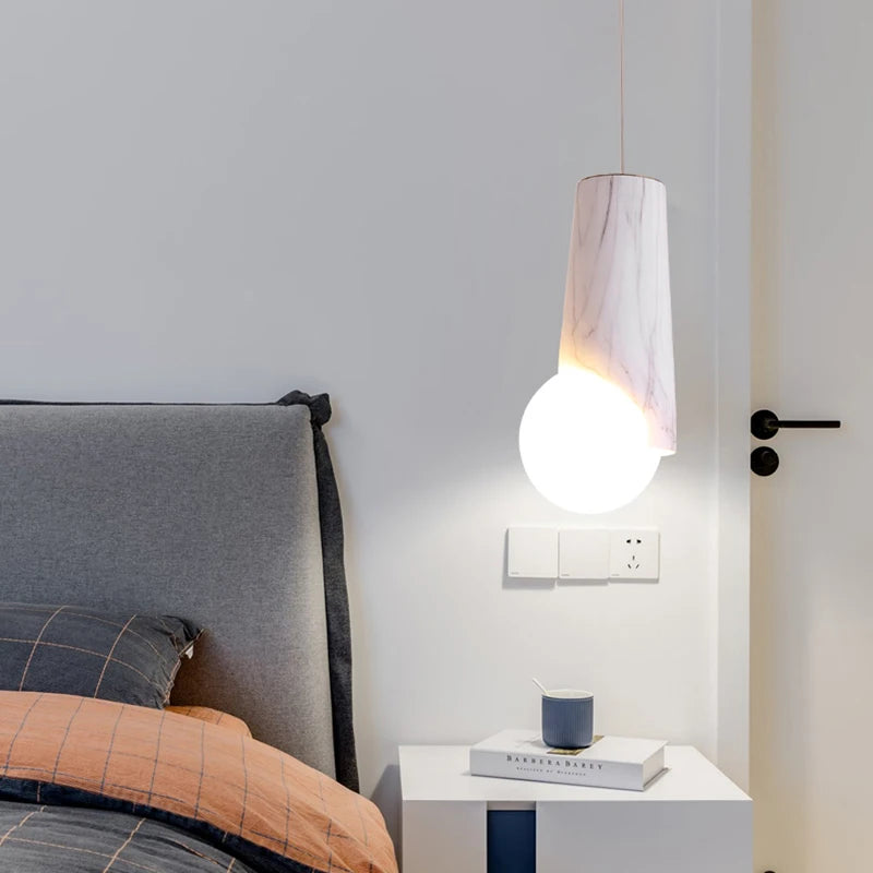 Nordique simple chambre chevet lustre intérieur foyer restaurant bar luminaria Simple lustre décoration de la maison salon suspension - vue 3 sur 8