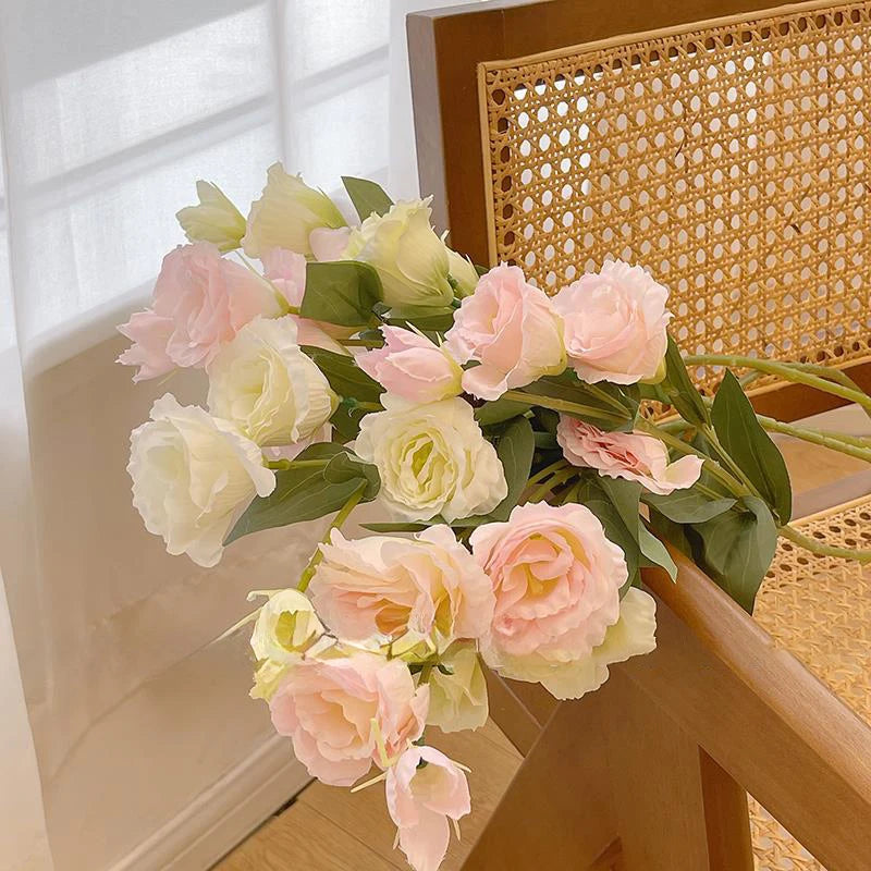 grandes roses artificielles en soie pour décorations diverses - vue 4 sur 10