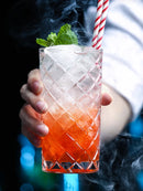 Verres collins en cristal sans plomb style strie