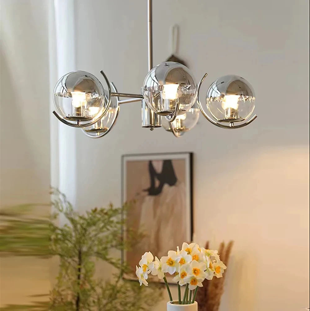 lustre bulle led éclairage intérieur décoratif de luxe - vue 5 sur 9