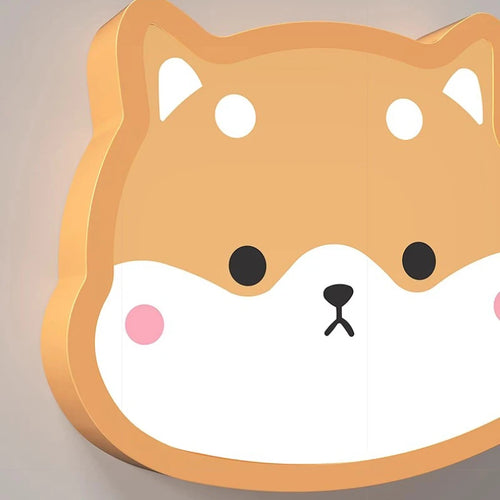 Kreative Shiba Inu Dinosaurier Wandleuchte für Kinder - vue 7 sur 8