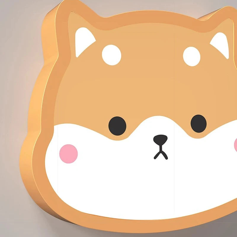 Kreative Shiba Inu Dinosaurier Wandleuchte für Kinder - vue 6 sur 8