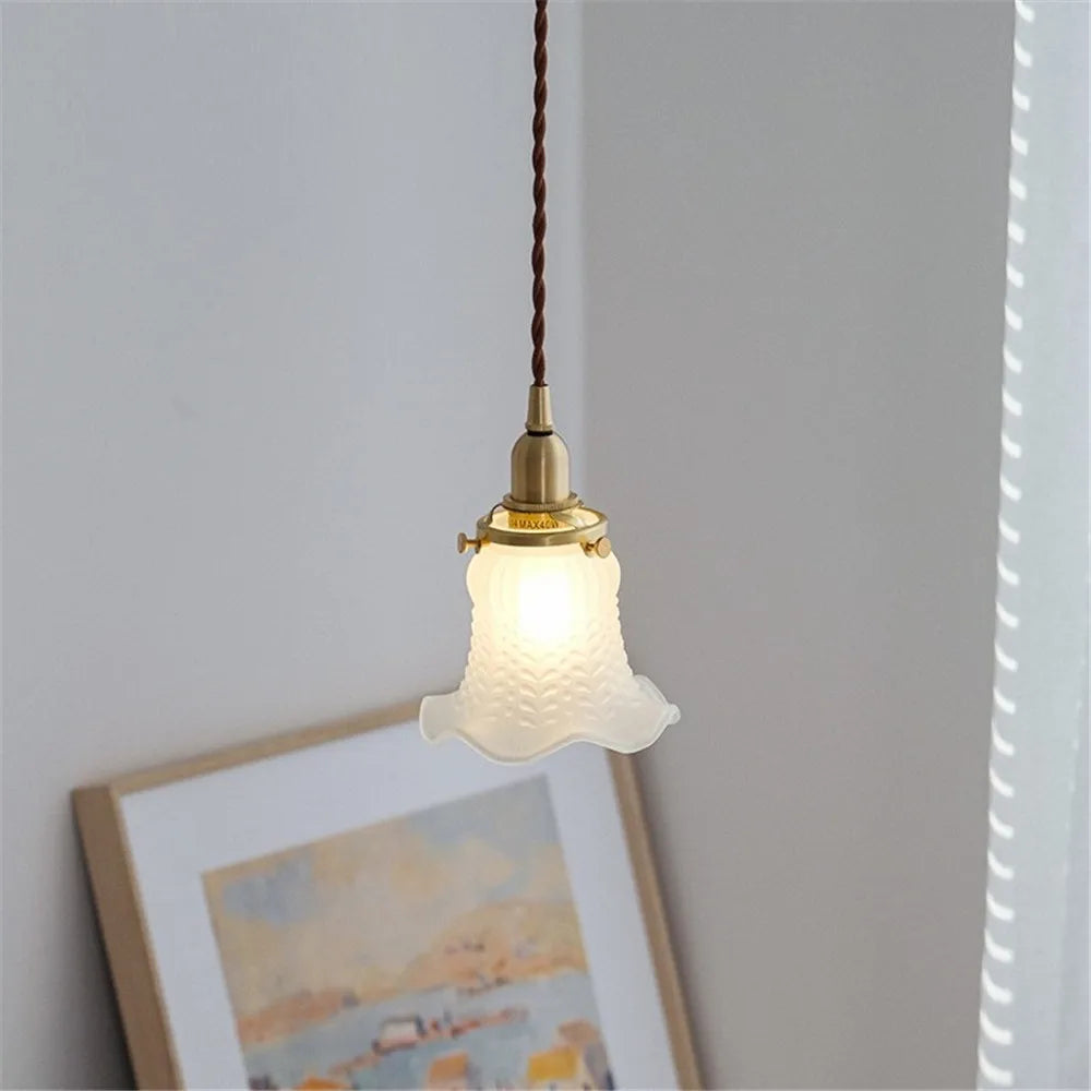 lustre loft suspension verre nordique rétro suspensions luminaire - vue 5 sur 8