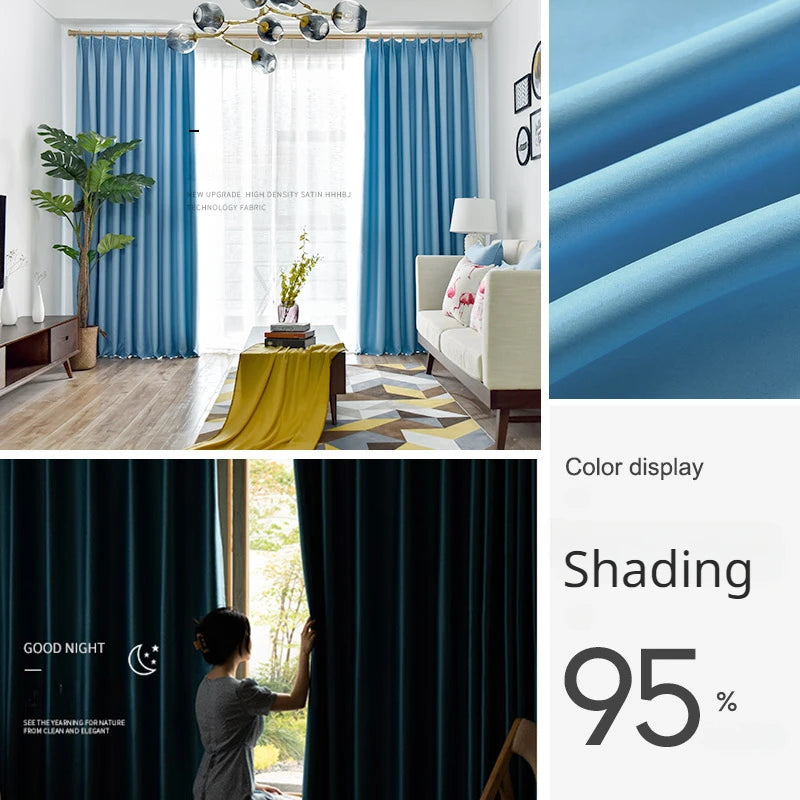 Rideau moderne occultation élevée pour salon chambre