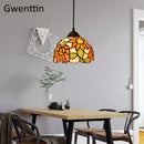 Pendelleuchte aus getöntem Glas im Tiffany-Stil für moderne Einrichtung