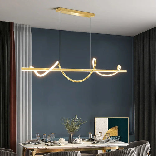 Moderne Pendelleuchte mit dimmbaren LED-Lichtern elegantes Design für stilvolle Wohnräume - vue 2 sur 14