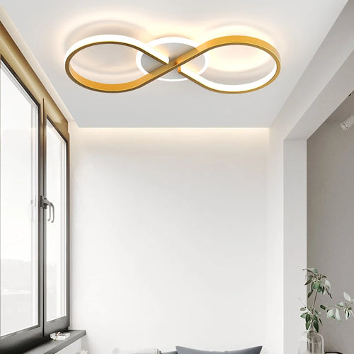 Minimalistische moderne LED-Deckenleuchte im nordischen Stil für kreative Atmosphäre - vue 3 sur 11