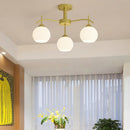LED-Kronleuchter nordisches Design Sandyha aus Glas