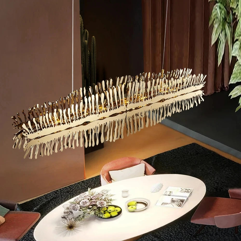 lustre led moderne design créatif suspension luxe - vue 4 sur 8