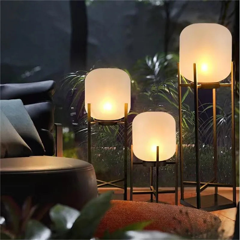 Lampe et lampadaire jardin solaire extérieur décoration imperméable de jardin de pelouse de Villa - vue 4 sur 9