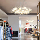 Moderner LED-Kronleuchter aus Glas mit Blaseneffekt für Geschäfte