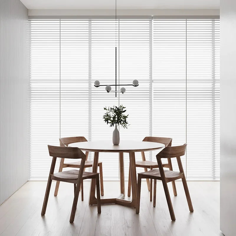 LED-Kronleuchter im nordischen Stil mit Glaskugeln für den Innenbereich - vue 4 sur 14