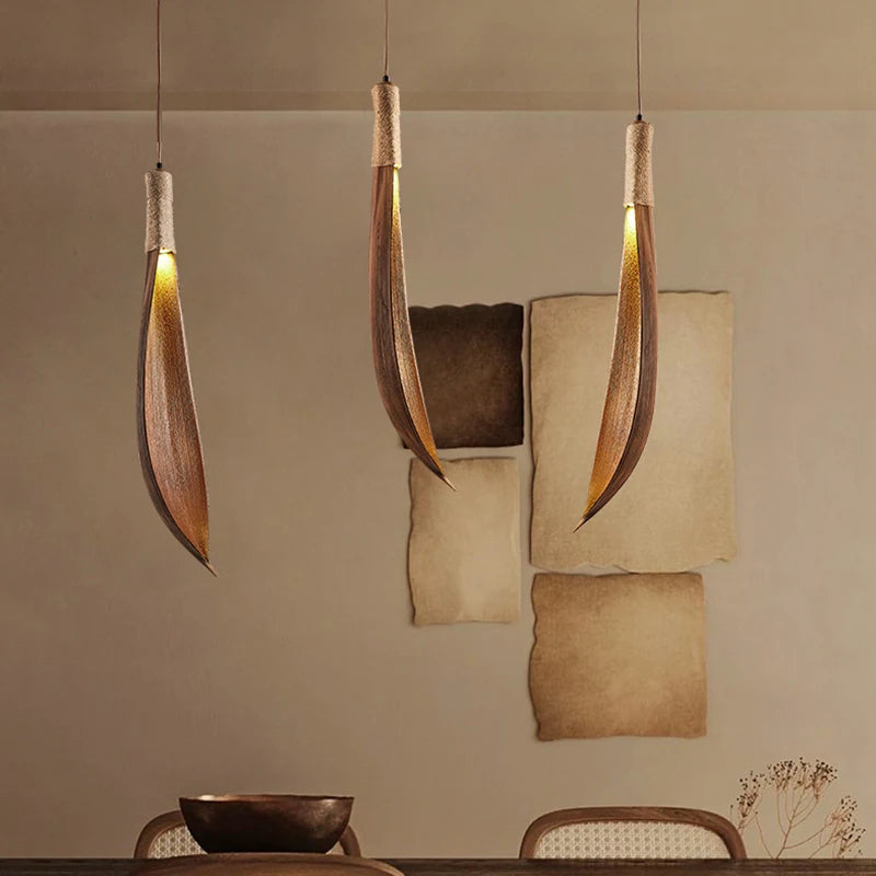 lustre japonais wabi-sabi art rétro pour décoration intérieure - vue 3 sur 8