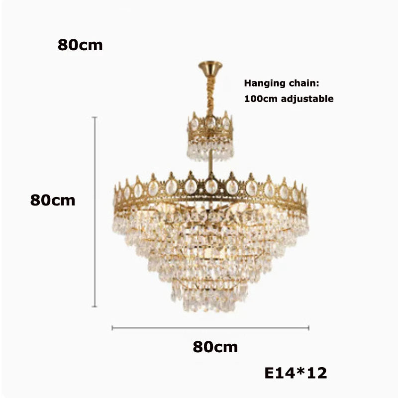 K9-Kristall-Kronleuchter dimmbar für elegantes Ambiente - vue 15 sur 16