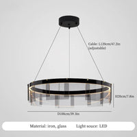 Moderner LED-Kronleuchter aus Glas für die Innendekoration