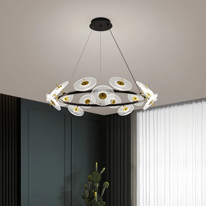 lustre moderne pour éclairage intérieur design élégant - vue 5 sur 12