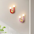 applique murale en métal tube en u décorative style nordique
