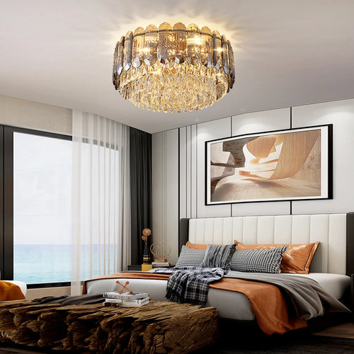 plafonnier led en cristal de luxe éclairage post-moderne nouvelle collection
