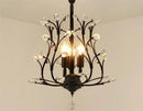 lustre vintage en cristal à quatre branches pour éclairage élégant