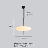 suspension moderne décorative avec fil plat réglable