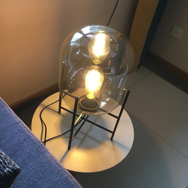 lampe de table nordique postmoderne en verre pour décoration - vue 4 sur 8