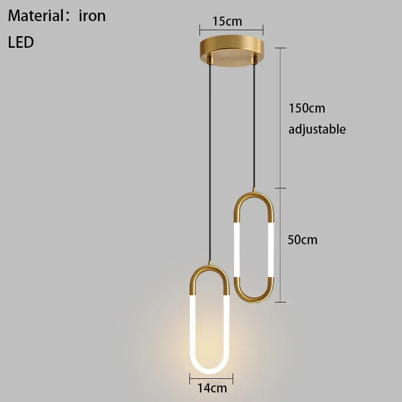 Moderne LED-Pendelleuchte Ellipse mit Höhenverstellung - vue 10 sur 12