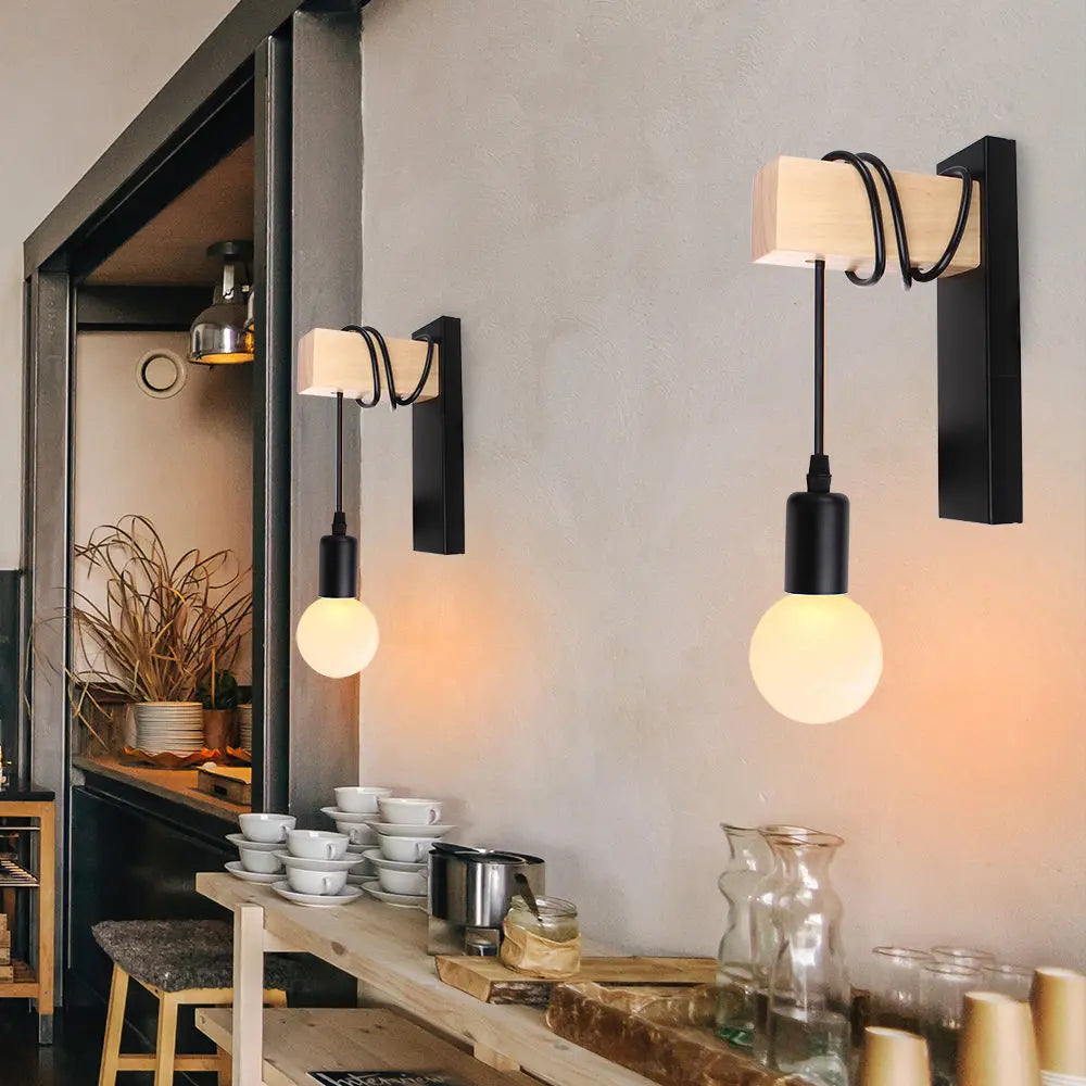 Vintage Wandleuchte im Retro-Loft-Stil für industrielle Dekoration - vue 10 sur 23