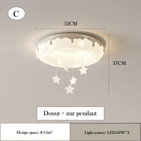 lustre créatif en forme de beignet pour chambre d'enfant