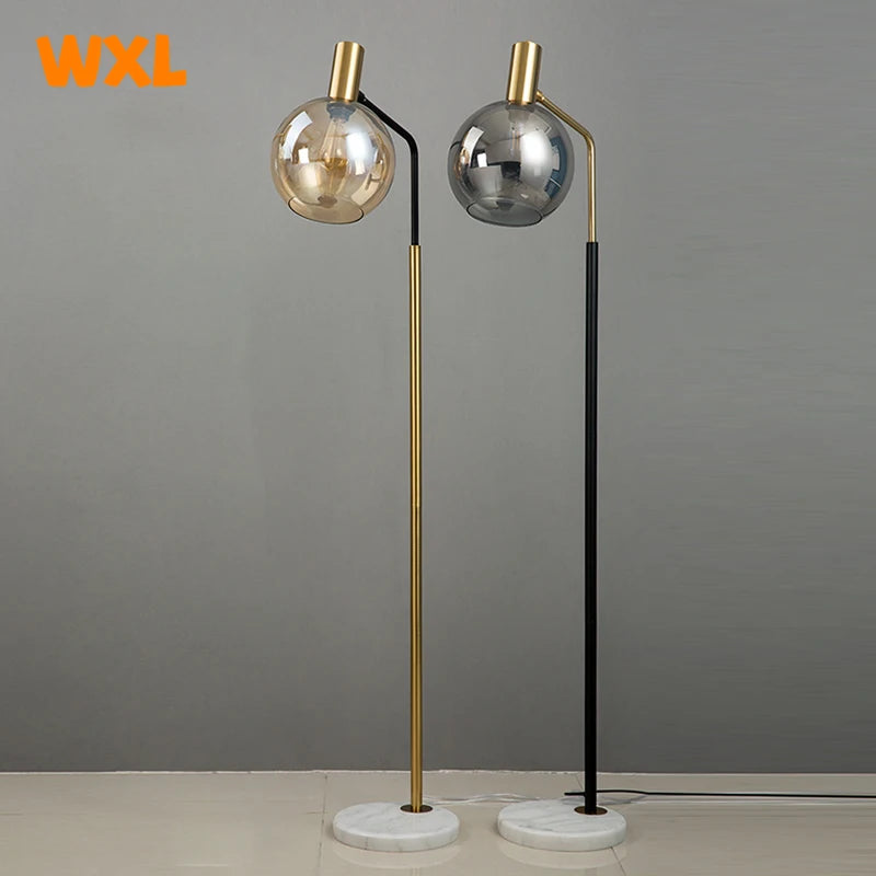 lampadaire led moderne en marbre avec éclairage réglable - vue 4 sur 8